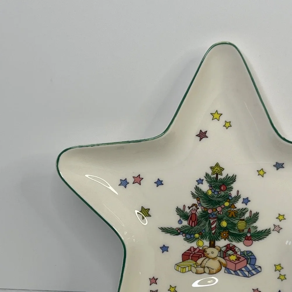 Nikko Porcelain Star Shaped Christmas Trinket Dish Snack Dish Japan 6